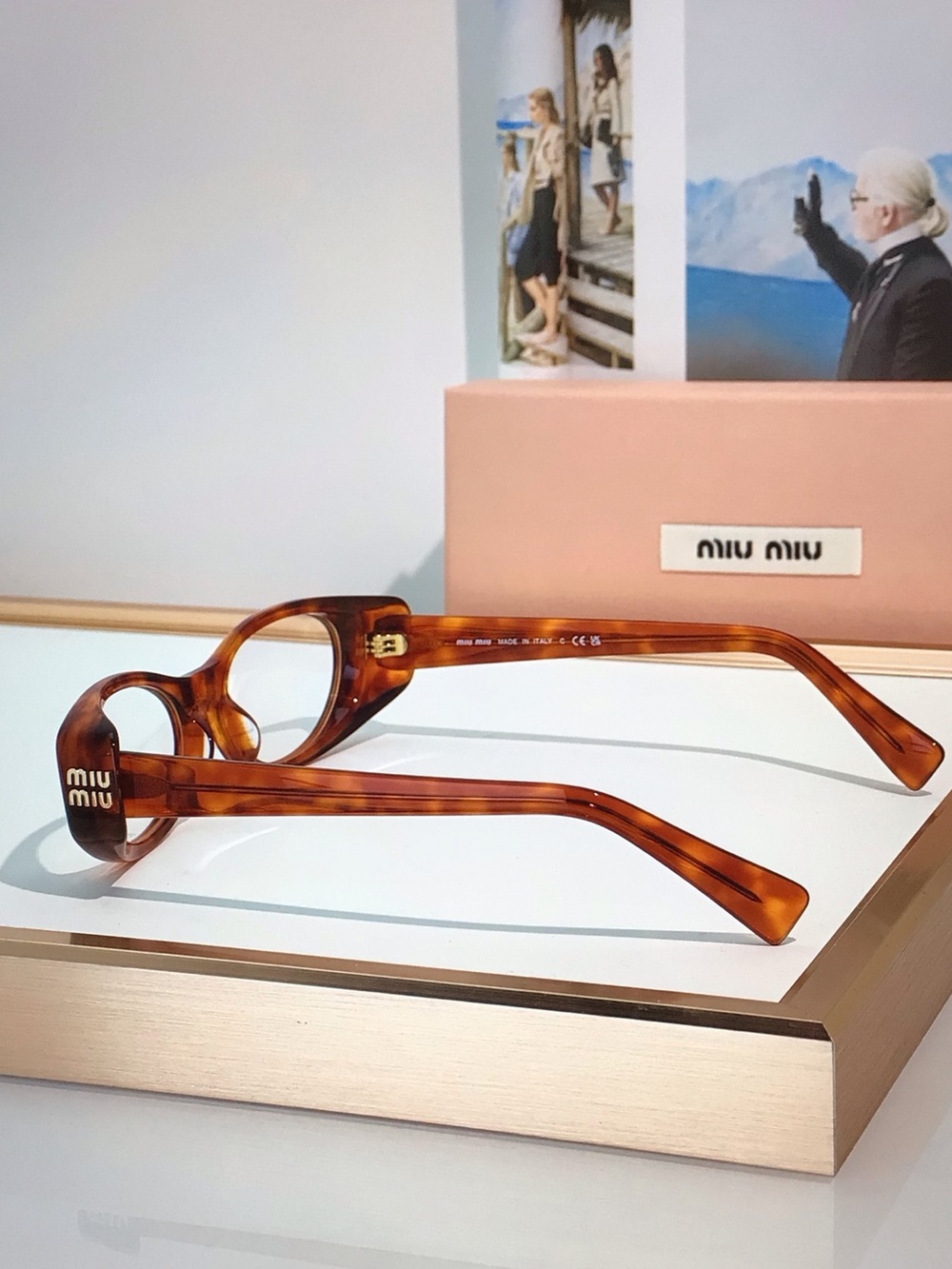 Miu Miu Brown Tortoiseshell Cat-Eye Sunglasses - Picture 3 of 6